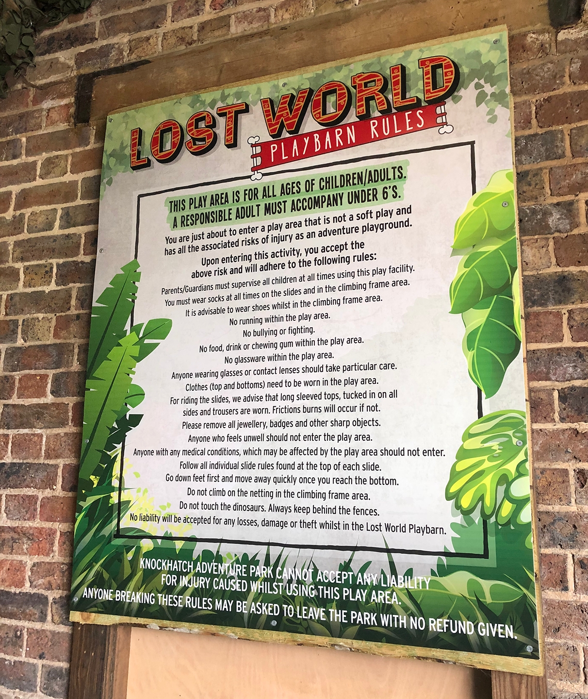 lost world playbarn, knockhatch adventure park